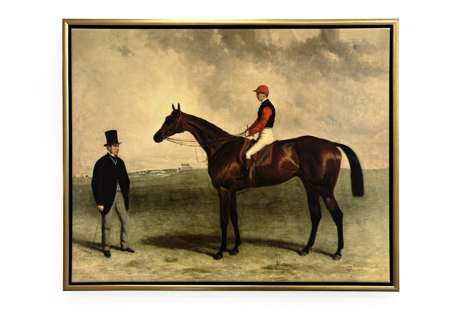 Gladiateur con Harry Grimshaw y su dueño, el Conde Frederic de Lagrange, 1865 - Harry Hall