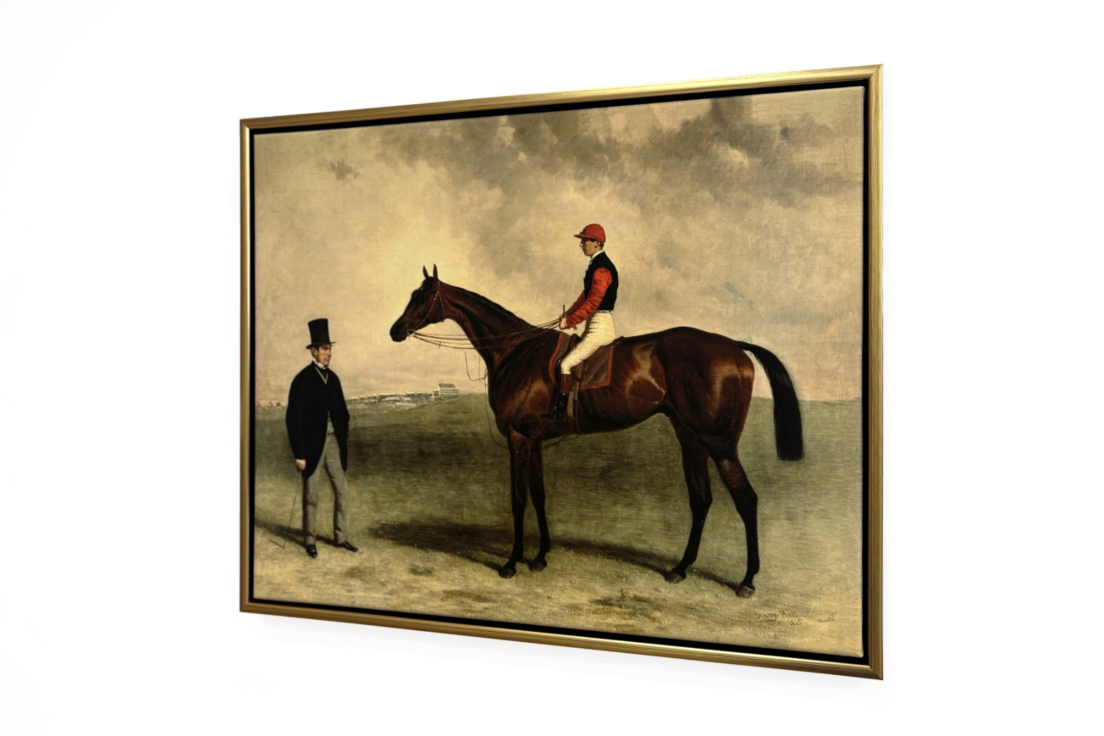 Gladiateur con Harry Grimshaw y su dueño, el Conde Frederic de Lagrange, 1865 - Harry Hall