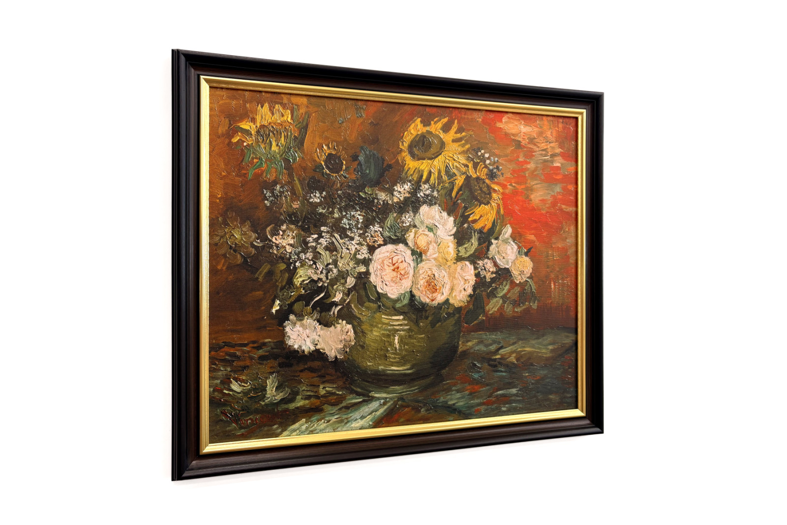 Rosas y girasoles - Vincent van Gogh