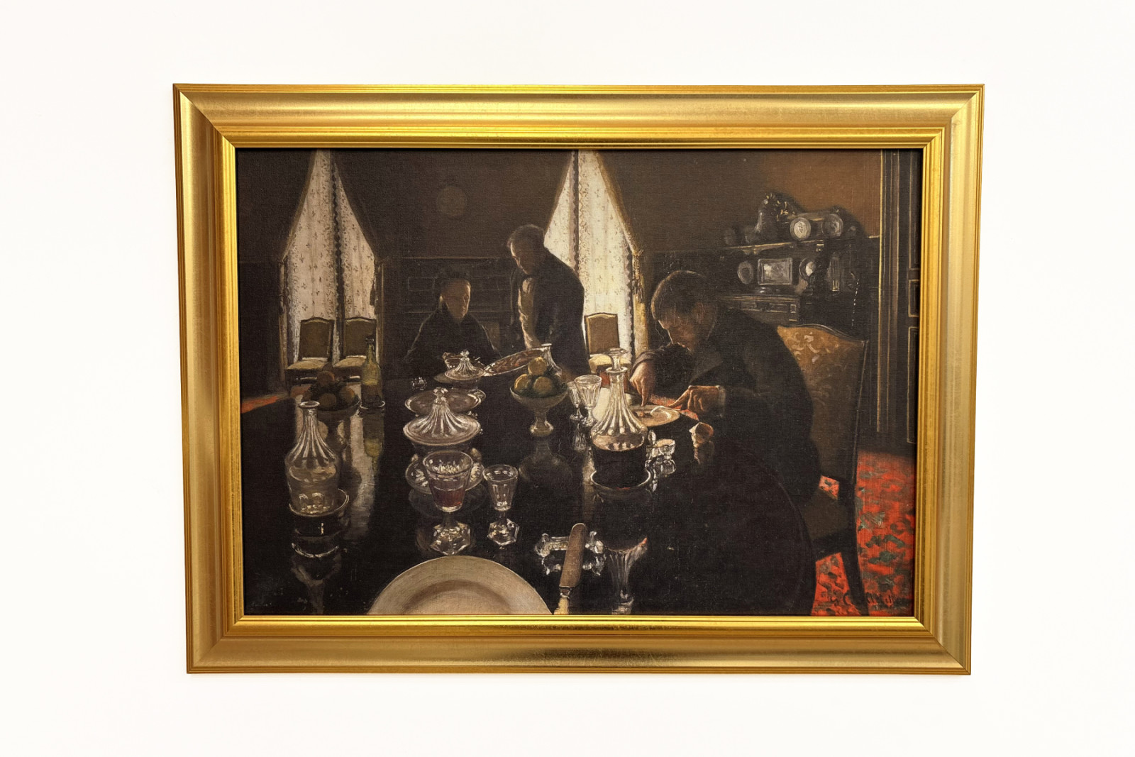 Cena en la rue Miromesnil, casa de los Caillebotte (óleo sobre lienzo) - Gustave Caillebotte