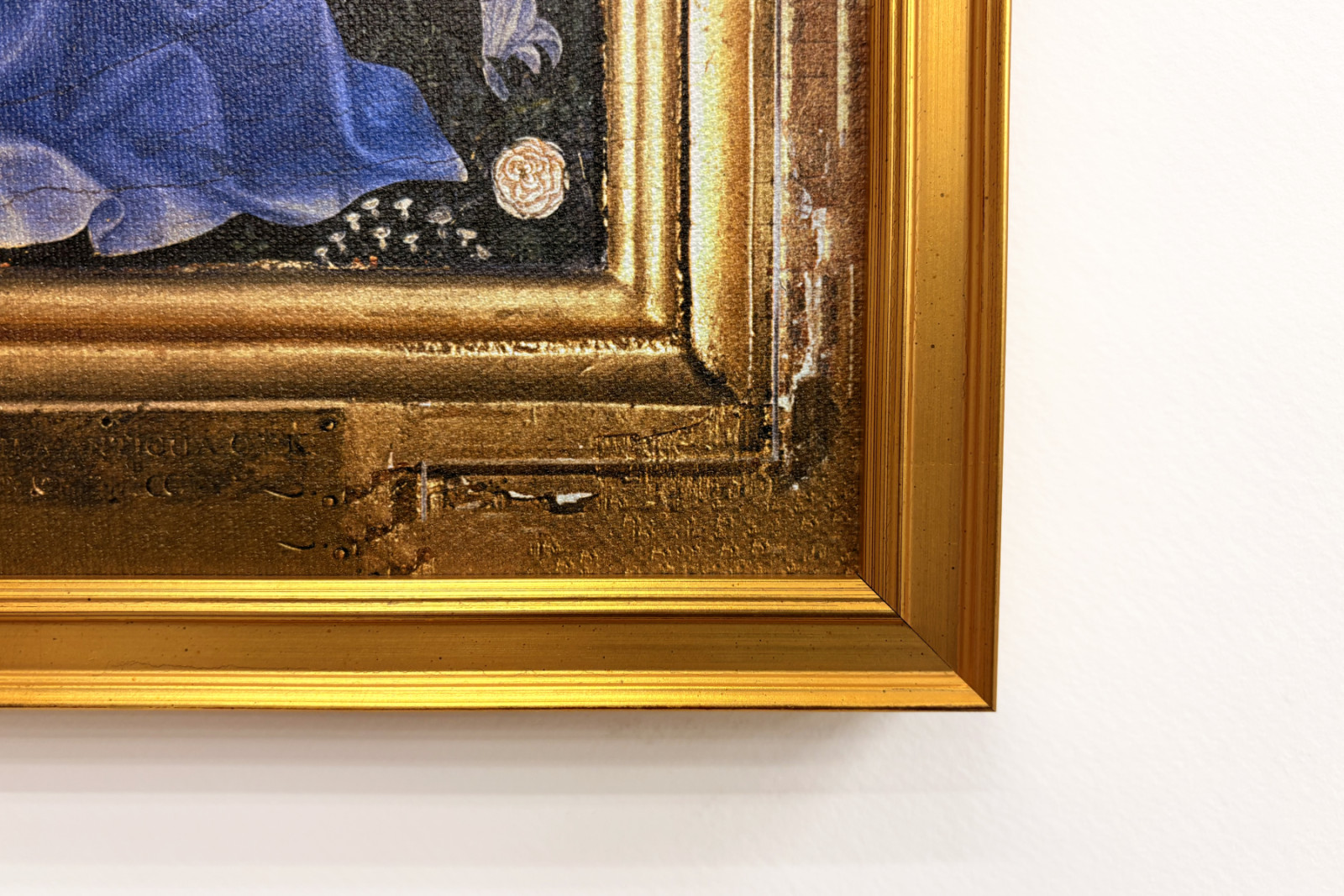 Ricardo II presentado a la Virgen y el Niño por su santo patrón Juan Bautista y los santos Eduardo y Edmundo, c.1395-99 - Master of the Wilton Diptych