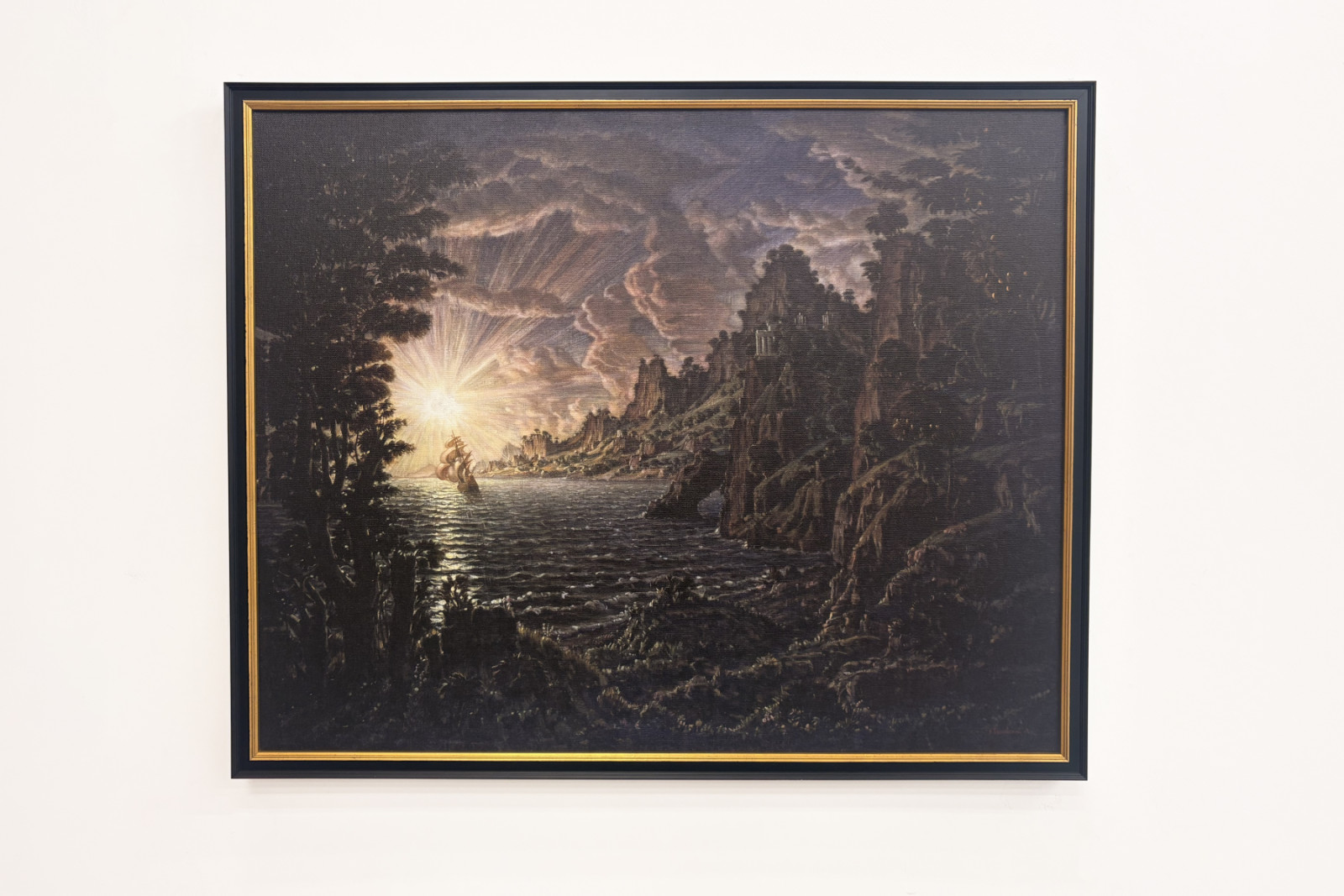 Los barcos, el sol del atardecer - Konstantin Bogayevsky