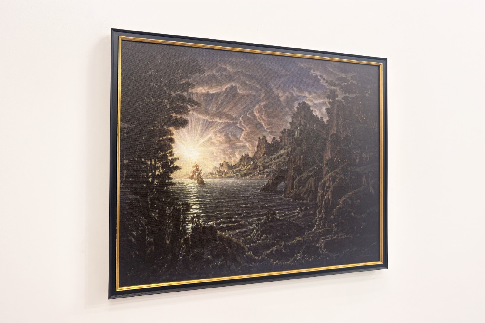 Los barcos, el sol del atardecer - Konstantin Bogayevsky