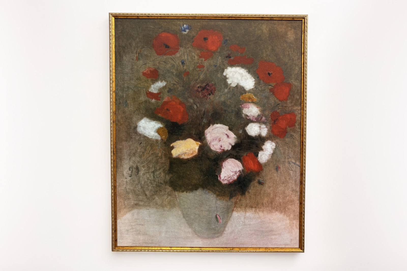 Ramo con amapolas. Pintura de Odilon Redon (1840-1916) - Odilon Redon