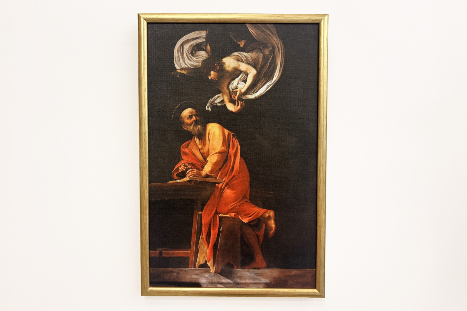 La inspiración de San Mateo - Michelangelo Merisi Caravaggio