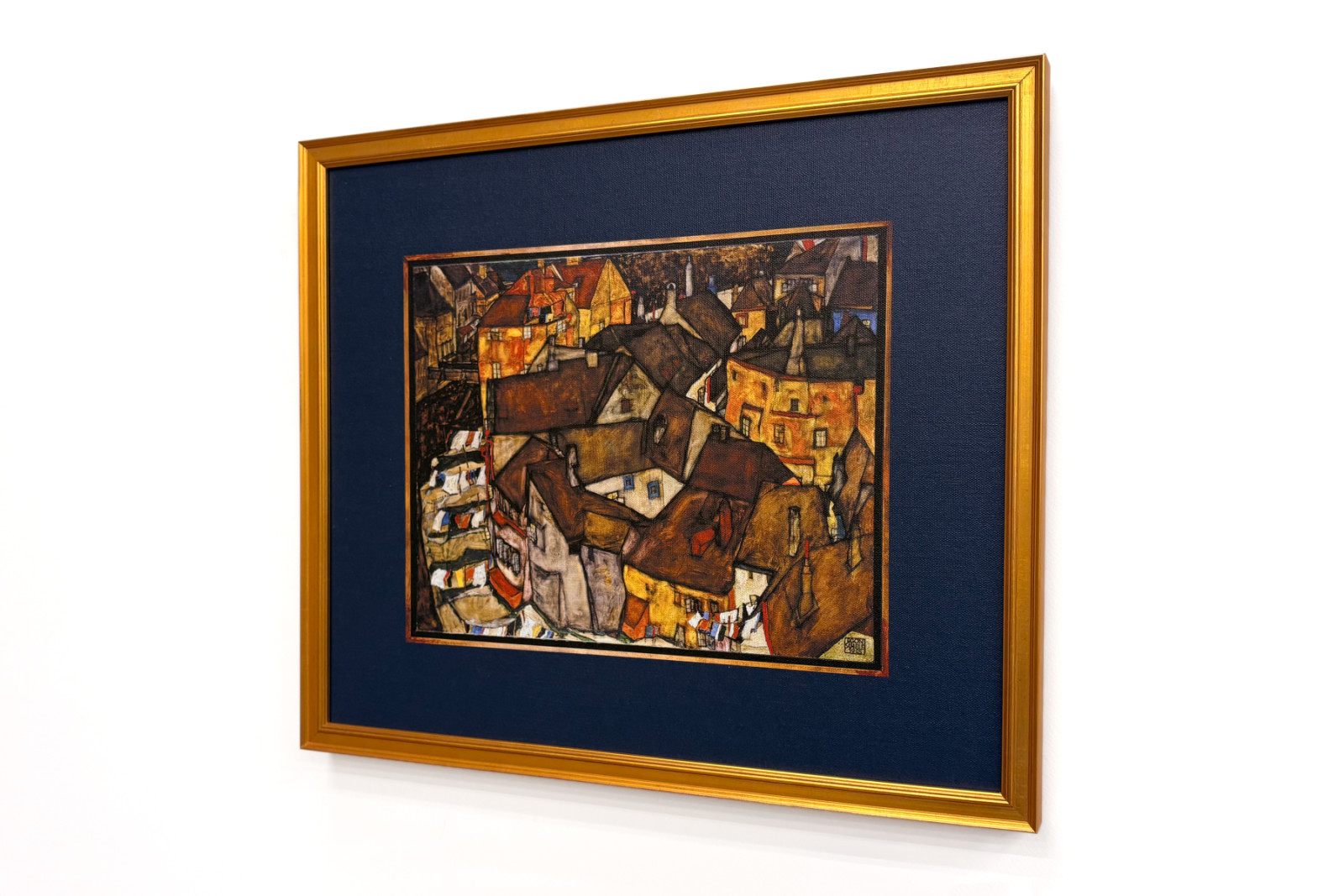 Creciente de casas, Krumau (actualmente Český Krumlov, Checoslovaquia) - Creciente de casas, Krumau (La pequeña ciudad V), de Egon Schiele (1890-1918) - Egon Schiele