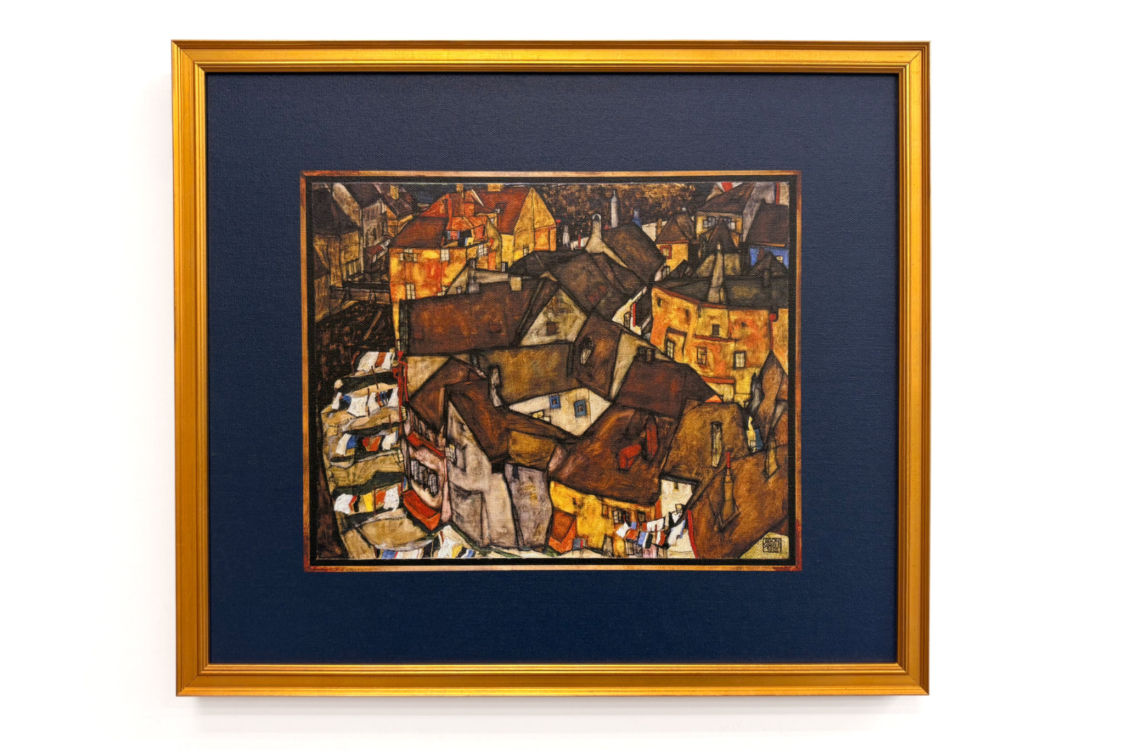 Creciente de casas, Krumau (actualmente Český Krumlov, Checoslovaquia) - Creciente de casas, Krumau (La pequeña ciudad V), de Egon Schiele (1890-1918) - Egon Schiele