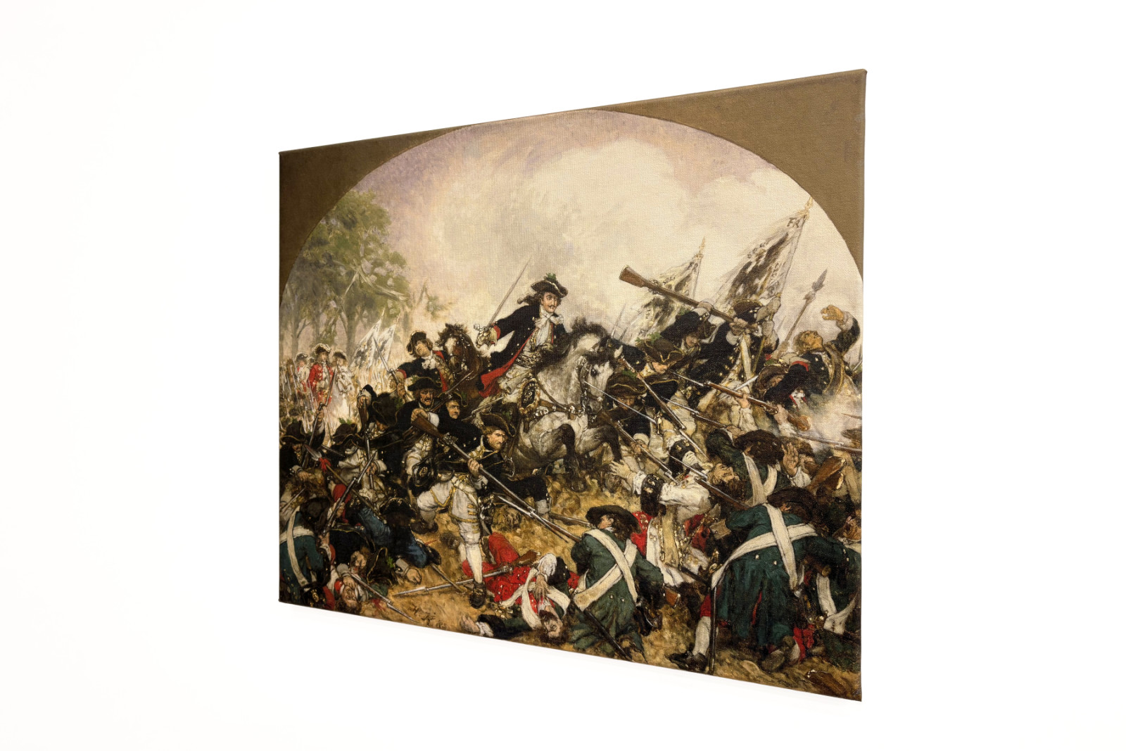El viejo Dessauer en la batalla de Turín - Hermann Joseph Wilhelm Knackfuss