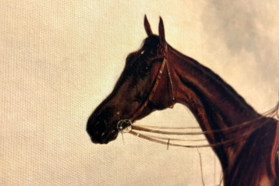 Gladiateur con Harry Grimshaw y su dueño, el Conde Frederic de Lagrange, 1865