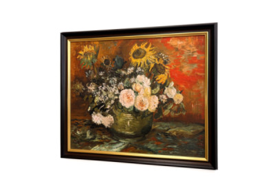 Rosas y girasoles - Vincent van Gogh