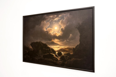 Temporal en el golfo de Nápoles a la luz de la luna - Joseph Rebell