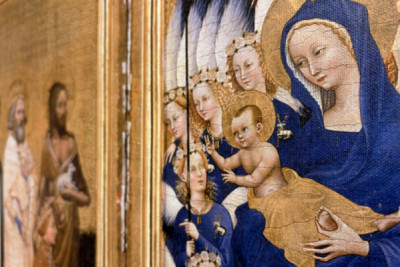 Ricardo II presentado a la Virgen y el Niño por su santo patrón Juan Bautista y los santos Eduardo y Edmundo, c.1395-99