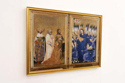 Ricardo II presentado a la Virgen y el Niño por su santo patrón Juan Bautista y los santos Eduardo y Edmundo, c.1395-99