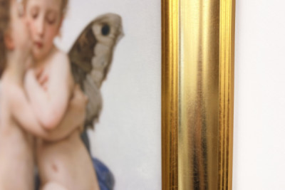 Cupido y Psique como niños, El primer beso