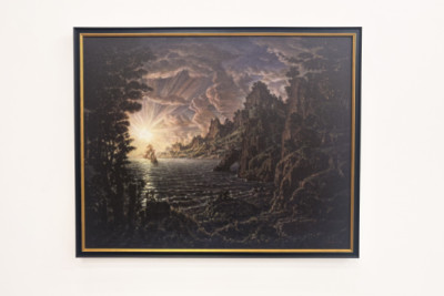 Los barcos, el sol del atardecer
