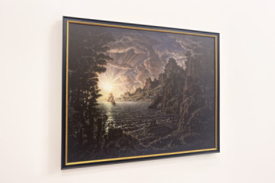 Los barcos, el sol del atardecer