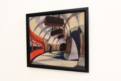 The Tube Train, c.1932 (linograbado) (ver también 151089)