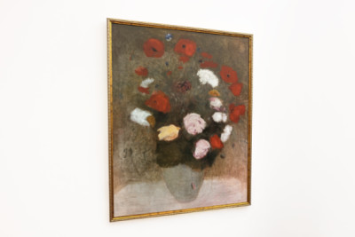 Ramo con amapolas. Pintura de Odilon Redon (1840-1916) - Odilon Redon