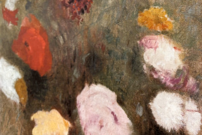 Ramo con amapolas. Pintura de Odilon Redon (1840-1916) - Odilon Redon