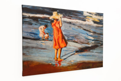 Niños en la playa, pintura de Joaquín Sorolla (1863-1923). 1900