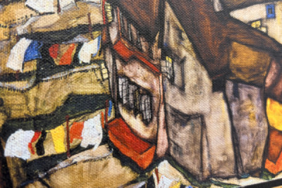 Creciente de casas, Krumau (actualmente Český Krumlov, Checoslovaquia) - Creciente de casas, Krumau (La pequeña ciudad V), de Egon Schiele (1890-1918)