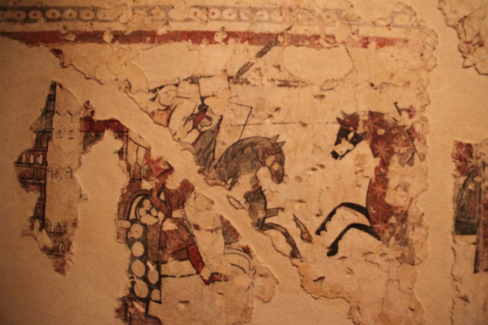 Pinturas murales de finales del siglo XIII o principios del siglo XIV. Museo de Historia de Barcelona de Léna