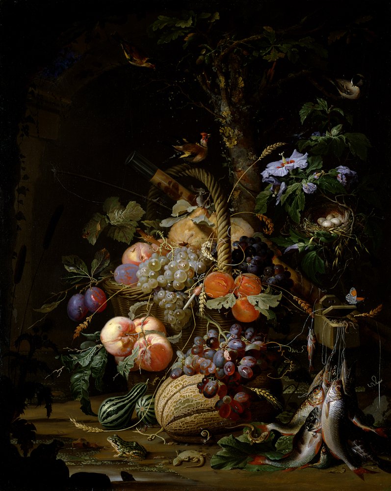 Bodegón de frutas de Abraham Mignon
