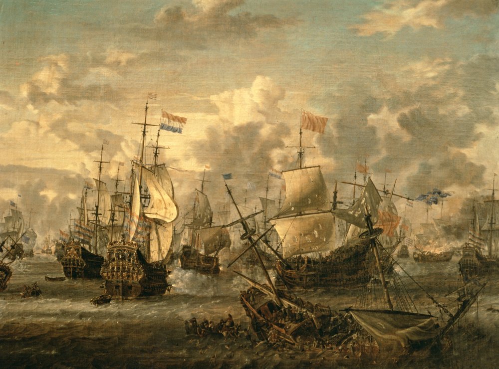Episodio de la batalla de los Cuatro Días, 1-4 de junio de 1666 de Abraham Storck