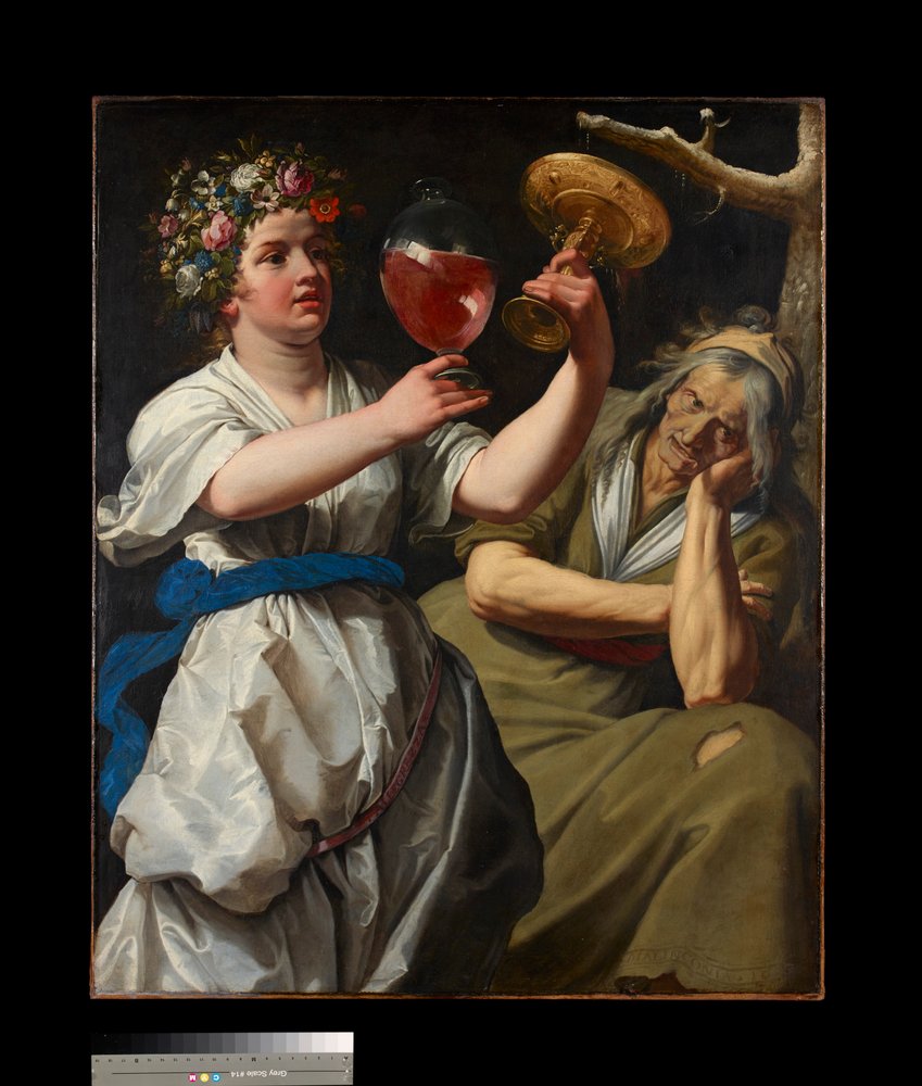 Alegoría de la alegría y la melancolía, 1628 de Abraham Janssens