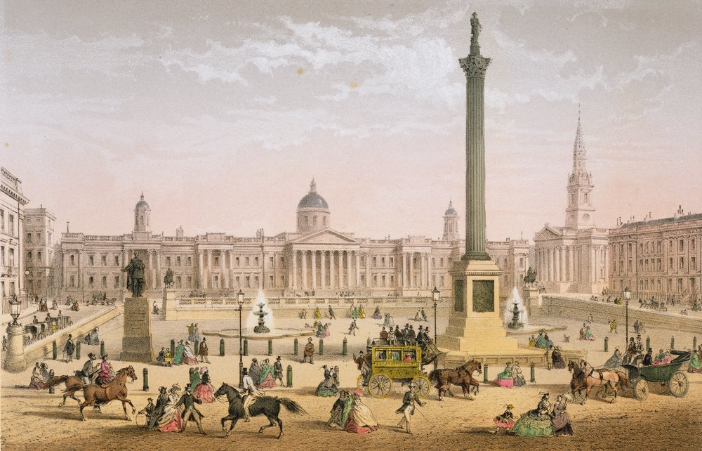 Plaza de Trafalgar, c.1862 de Achille-Louis Martinet