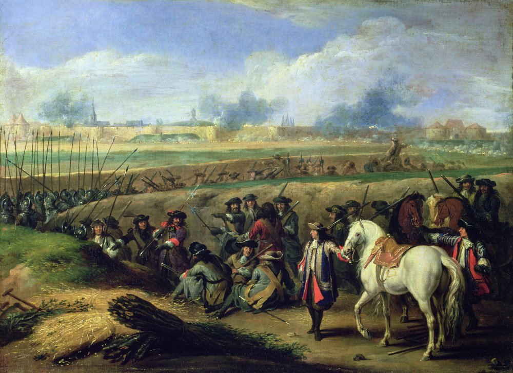 Luis XIV (1638-1715) en el Sitio de Tournai, 21 de junio de 1667 de Adam Frans van der Meulen