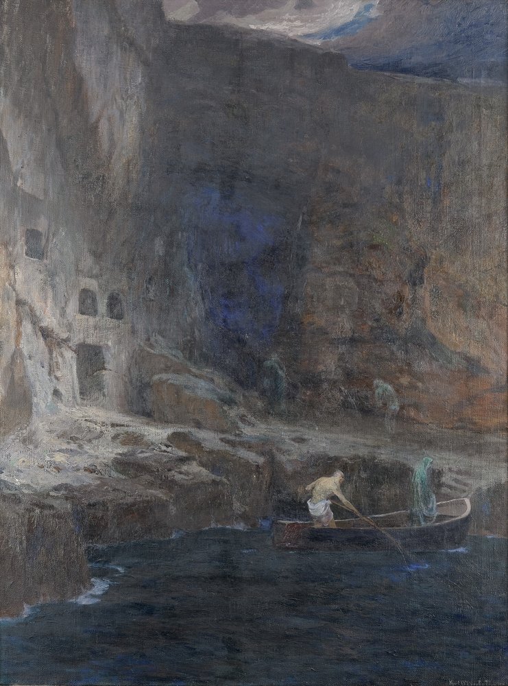 Las almas del Aqueronte, detalle, 1898 de Adolf Hiremy-Hirschl
