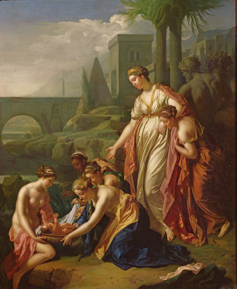 Moisés salvado de las aguas, 1722 de Adriaan van der Werff