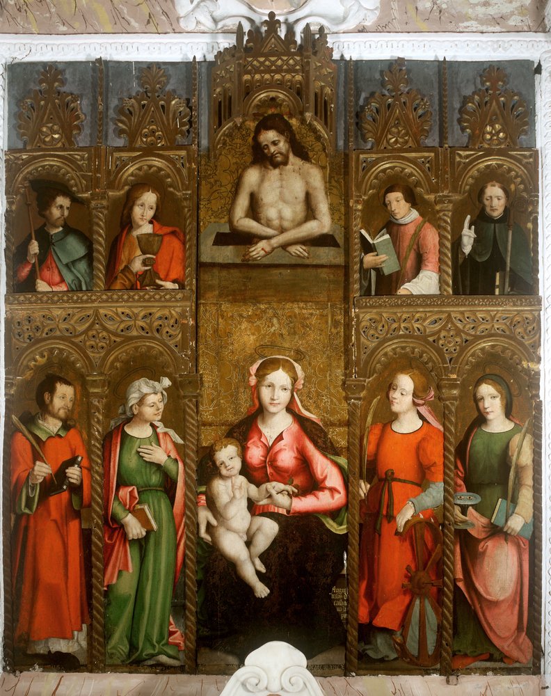 Políptico de la Virgen, Virgen con Santos de Agostino da Casanova