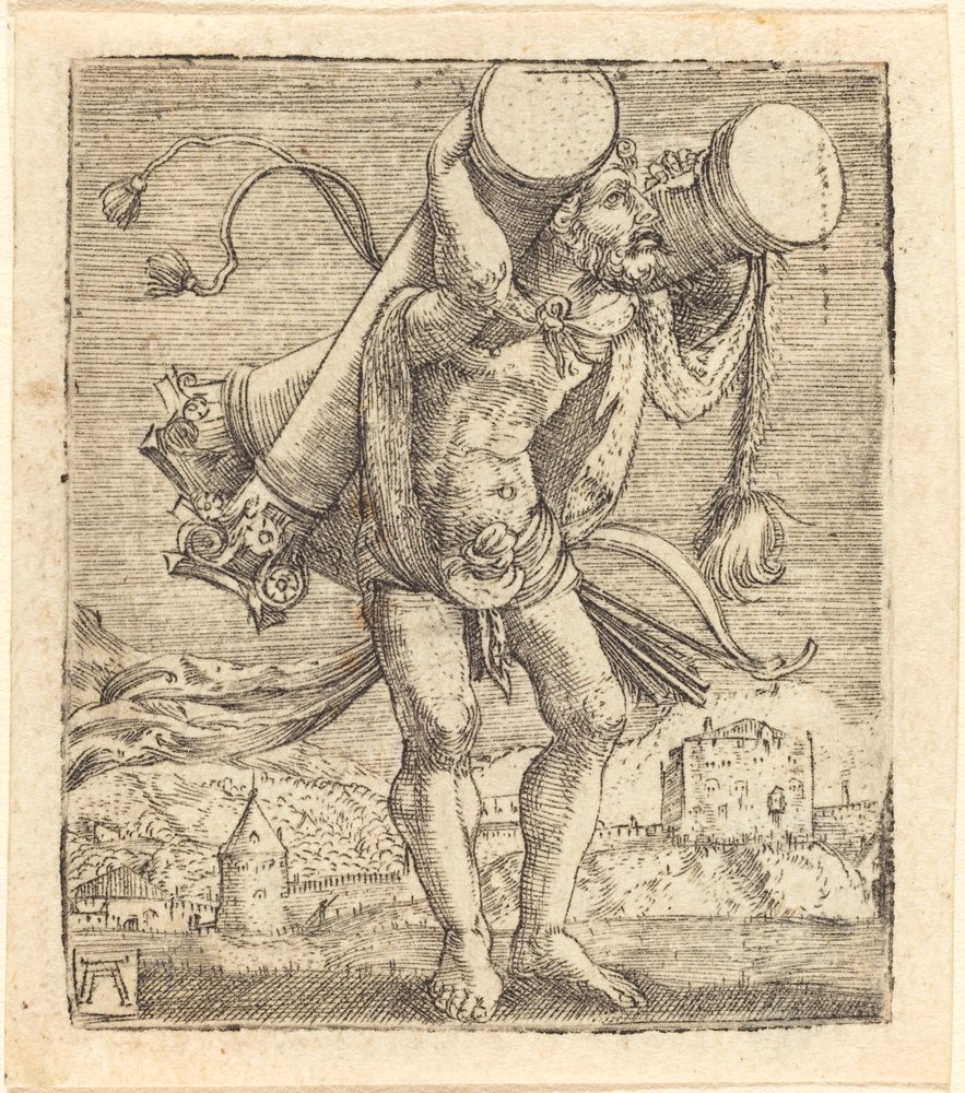Hércules Portando la Columna de Gades de Albrecht Altdorfer