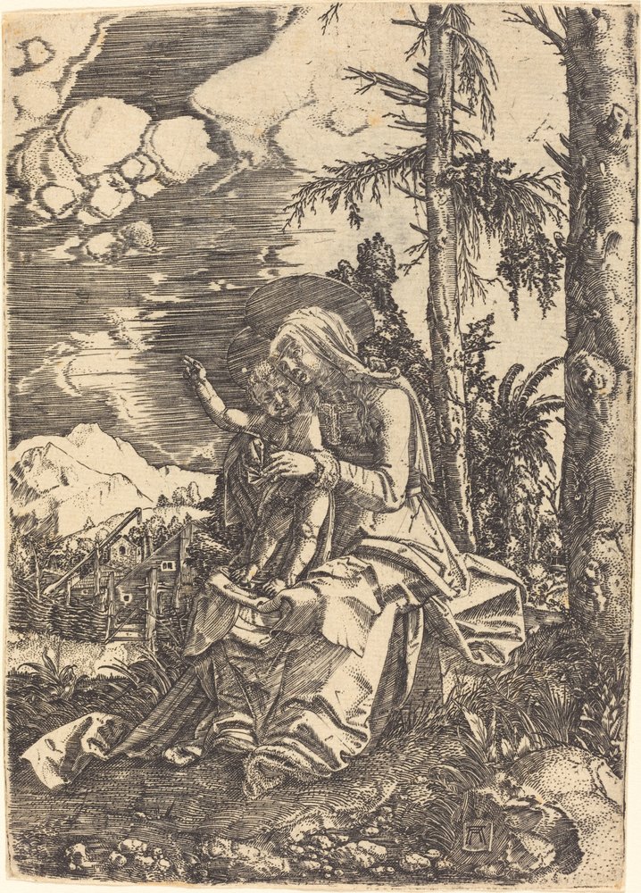 Virgen en un paisaje de Albrecht Altdorfer