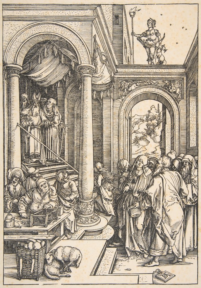 La Presentación de la Virgen en el Templo, de La Vida de la Virgen de Albrecht Dürer