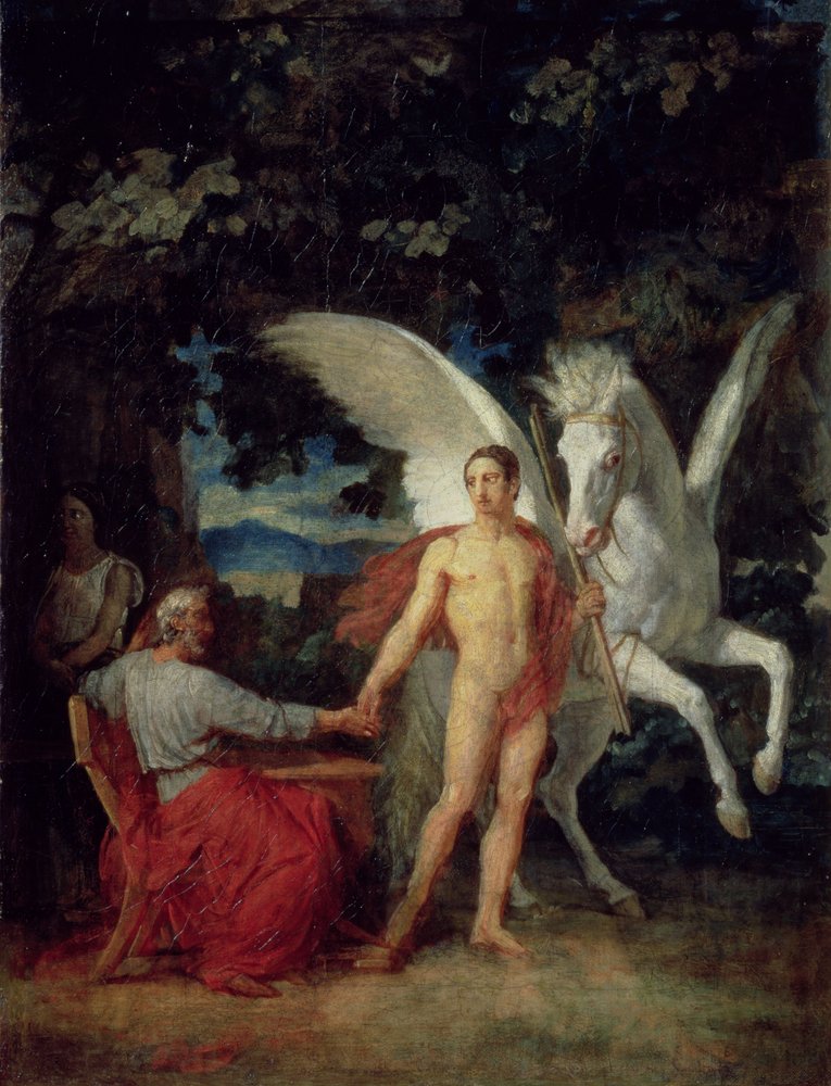 Belerofonte partiendo para luchar contra la Quimera, 1829 de Aleksandr Andreevich Ivanov