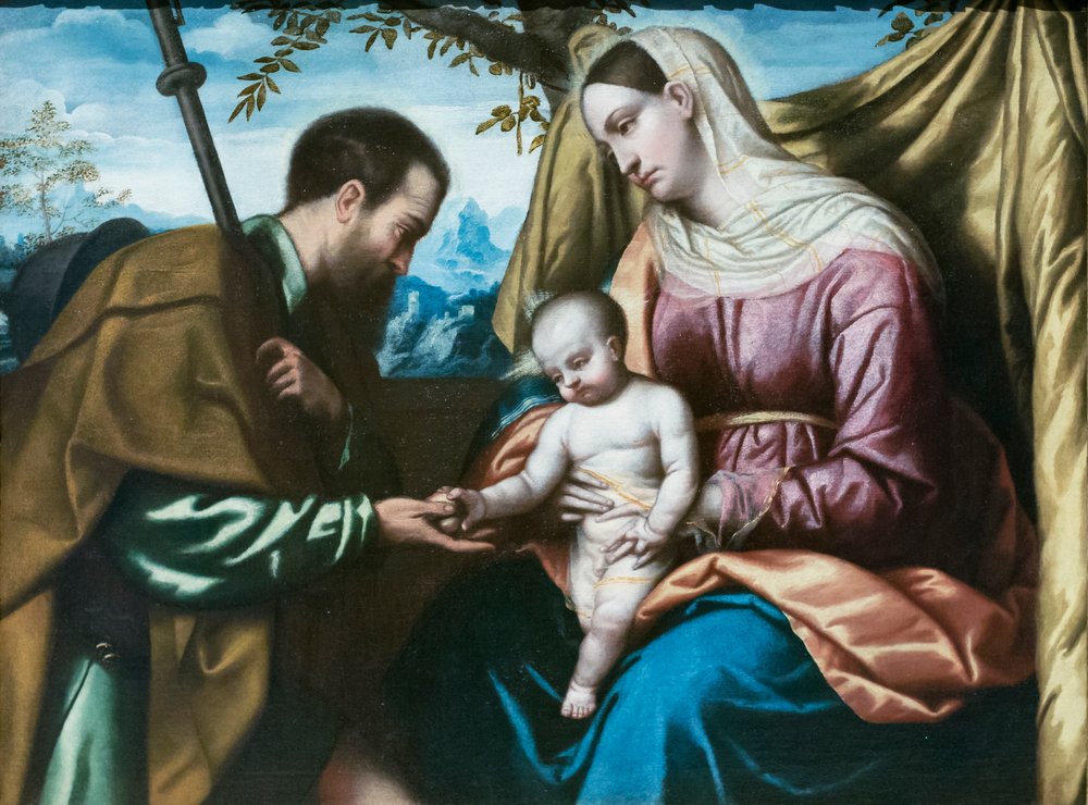 La Virgen y el Niño con san Roque de Alessandro Bonvicino Moretto