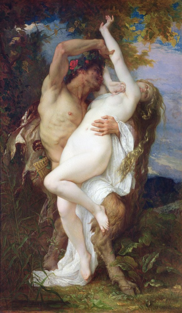 Ninfa Abducida por un Fauno, 1860 de Alexandre Cabanel