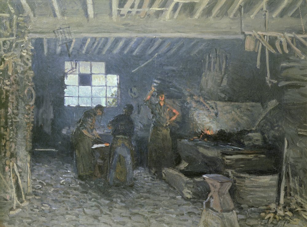 La forja en Marly-le-Roi, Yvelines, 1875 de Alfred Sisley