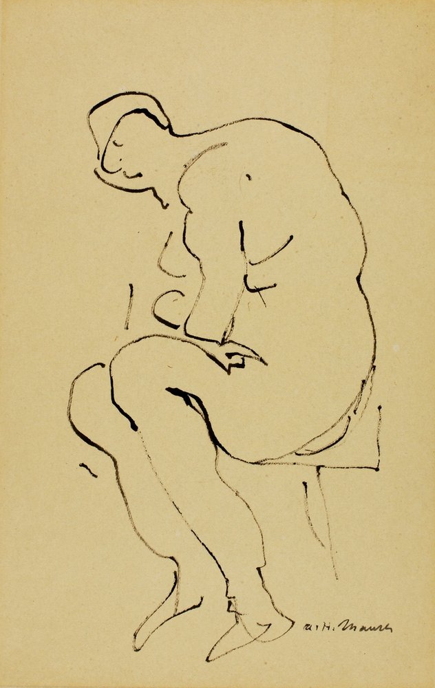 Desnudo sentado de Alfred H. Maurer