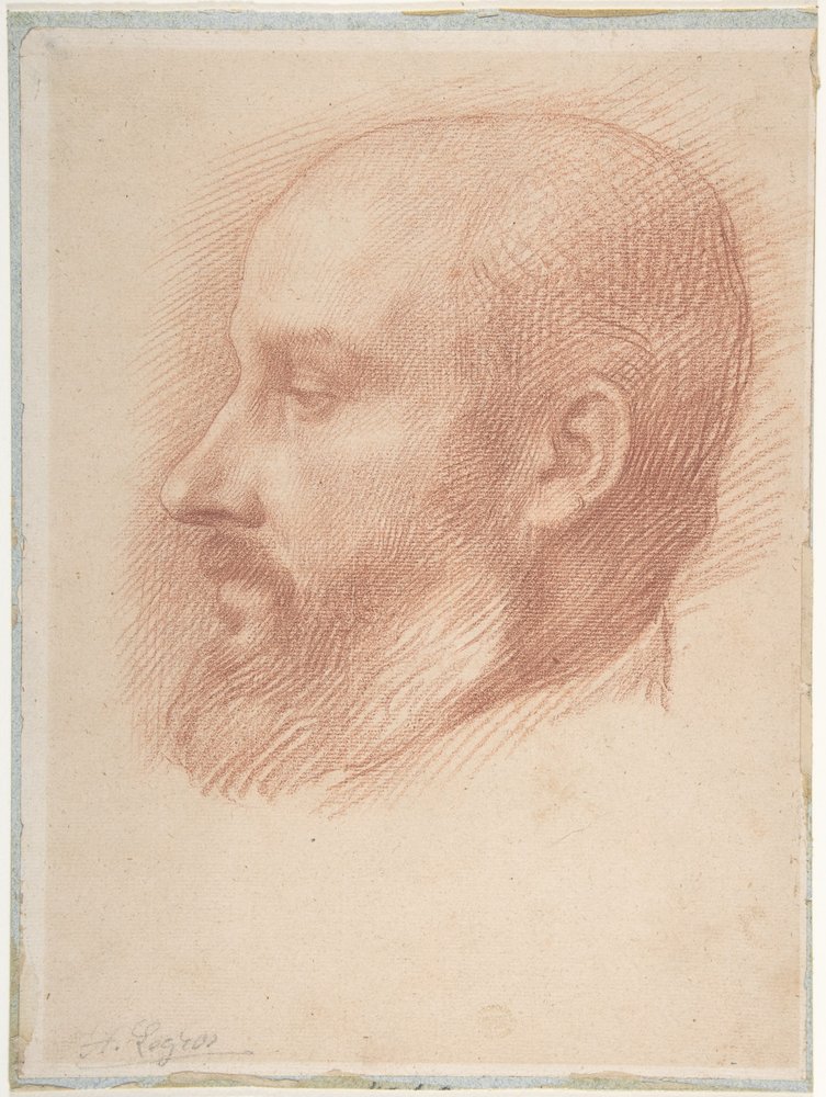 Estudio de la cabeza de un hombre de Alphonse Legros