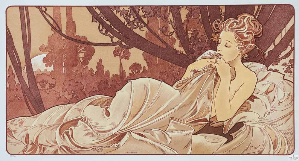 Crepúsculo, 1899 de Alphonse Mucha