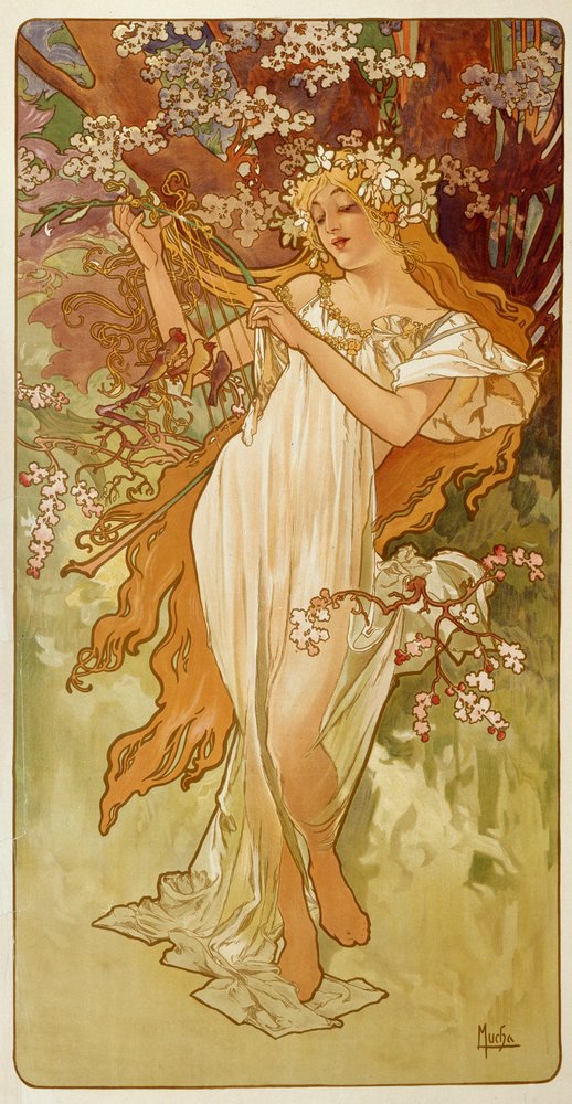 Primavera, 1896 de Alphonse Mucha
