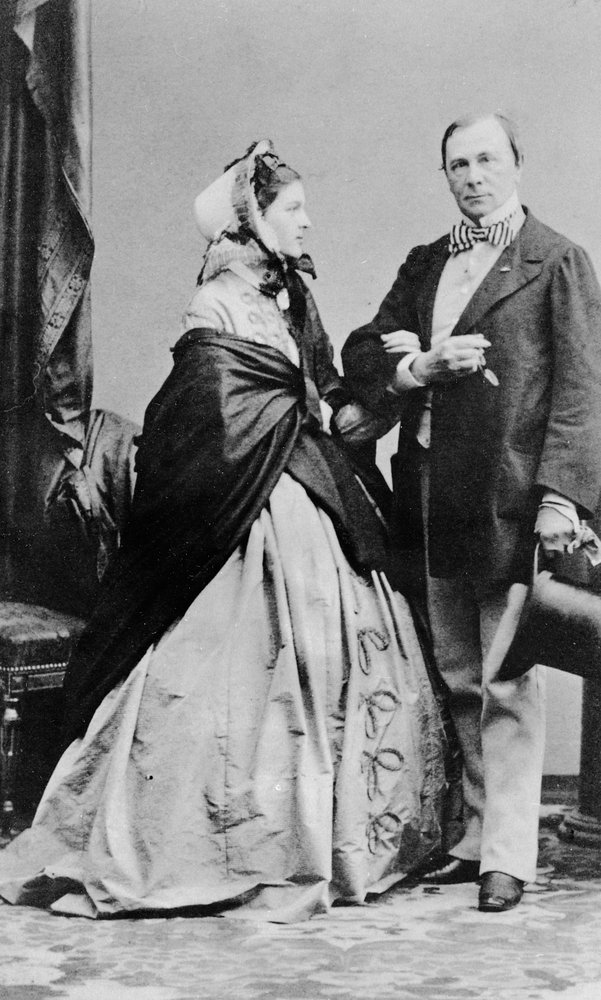 Emile de Girardin y su esposa Delphine Gay, c.1850 de Andre Adolphe Eugene Disderi