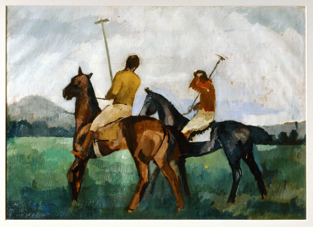 Jugadores de polo (pintura sobre lienzo) de Andre Mare
