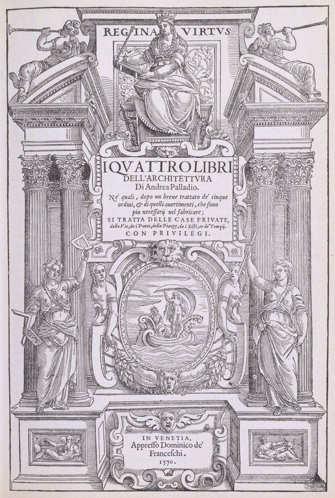 Frontispicio de una copia facsímil de 'I Quattro Libri dell ...