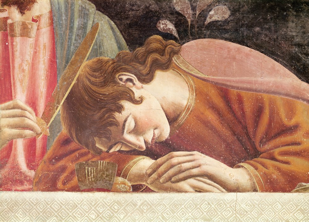 La última cena, detalle de San Juan, 1447 (detalle) de Andrea del Castagno