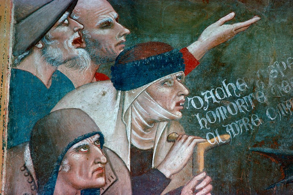 Fragmento de un fresco que muestra el triunfo de la muerte de Andrea Orcagna